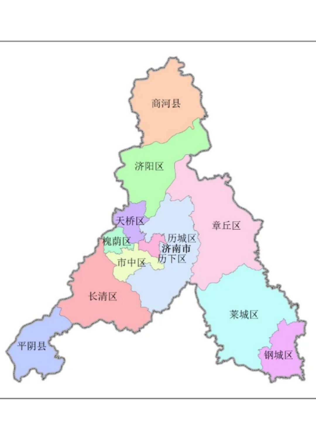 濟(jì)南市最新區(qū)域劃分圖，城市探索之旅啟程